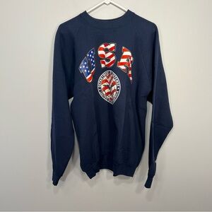 VINTAGE USA DoD Sweater Mens Extra Large Blue Crewneck Sweatshirt Made in USA